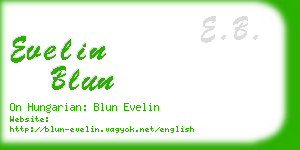 evelin blun business card